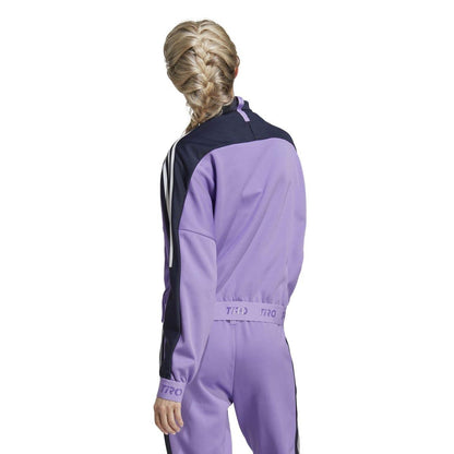 Violet - Back - Adidas Womens-Ladies Tiro Suit Up Advanced Track Top