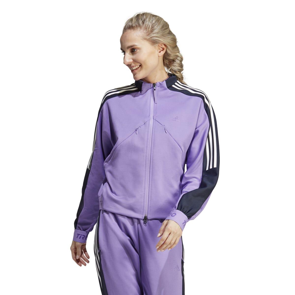 Violet - Side - Adidas Womens-Ladies Tiro Suit Up Advanced Track Top