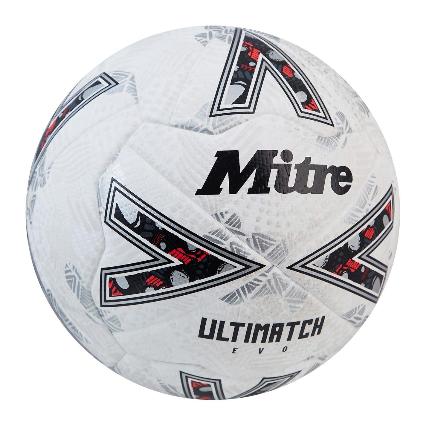 White - Back - Mitre Unisex Adult Ultimatch Evo Football