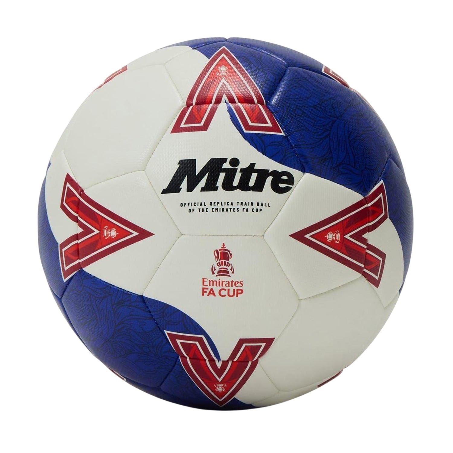 White-Blue - Front - Mitre Emirates FA Cup Training Football
