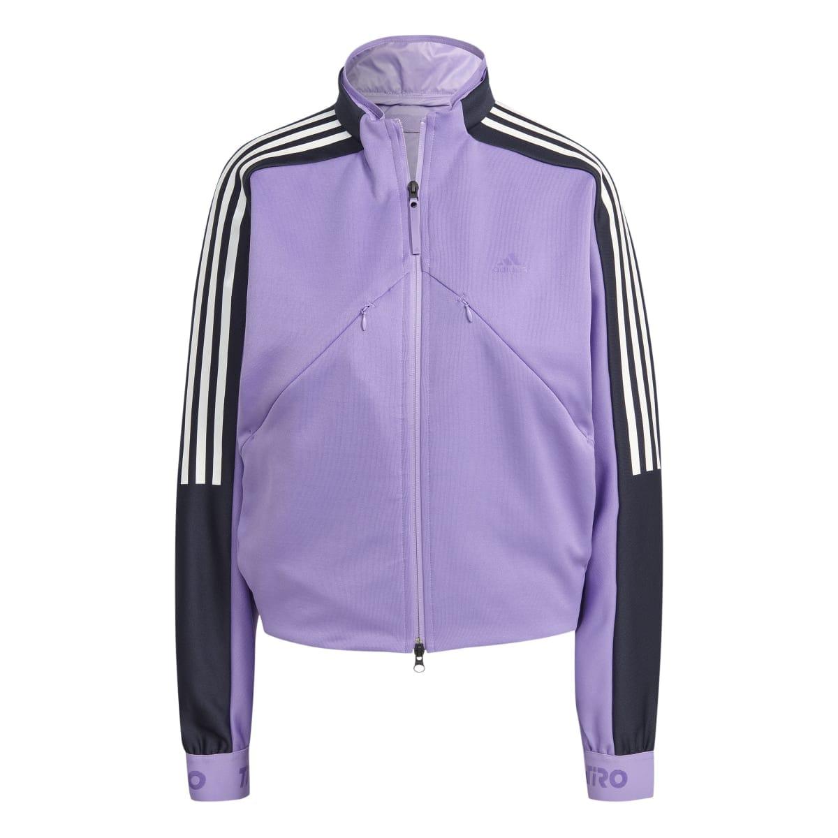 Violet - Front - Adidas Womens-Ladies Tiro Suit Up Advanced Track Top