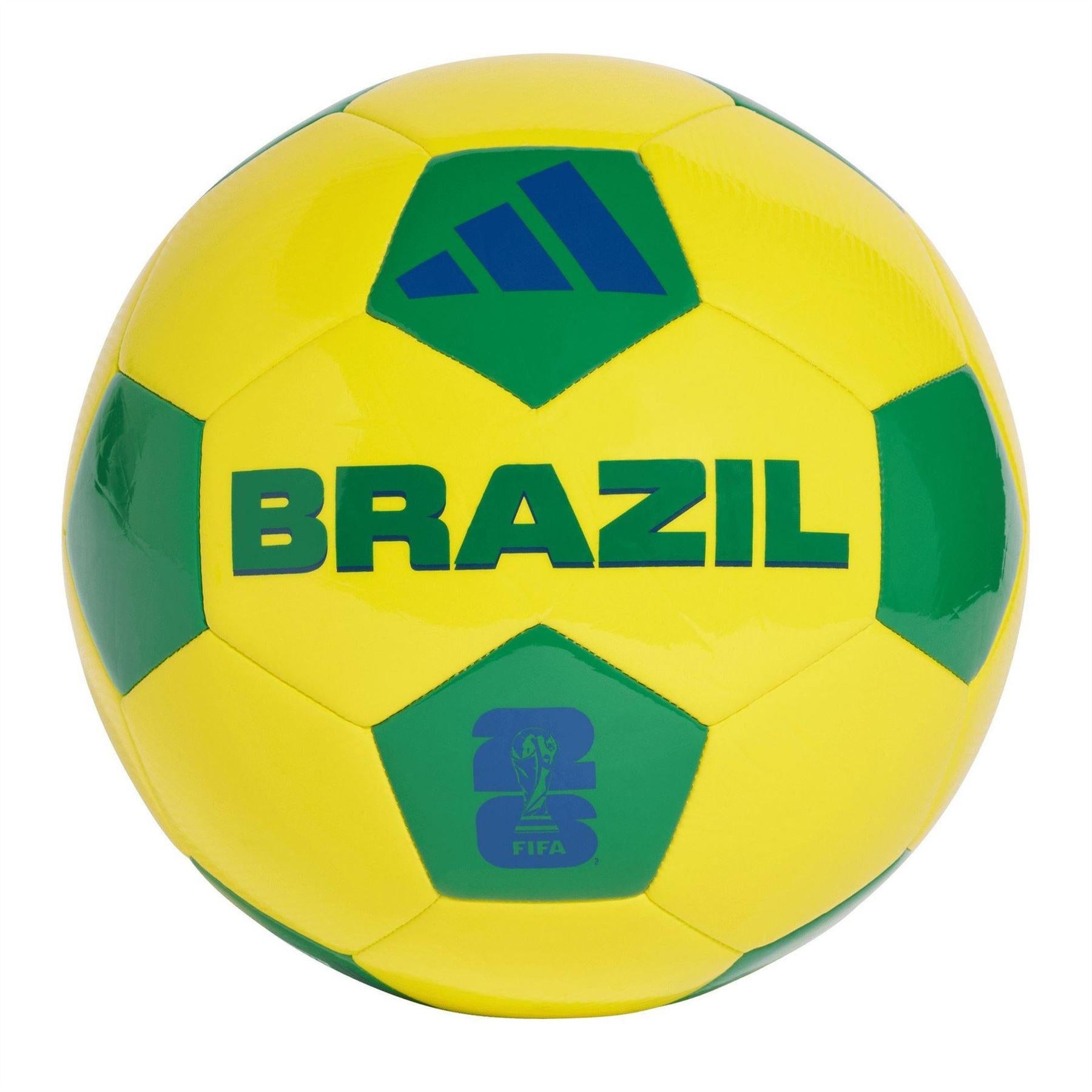 Yellow-Blue-Green - Front - Adidas Brazil Football