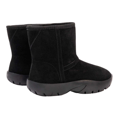 Black - Back - Golddigga Womens-Ladies Suede Snug Fit Ankle Boots