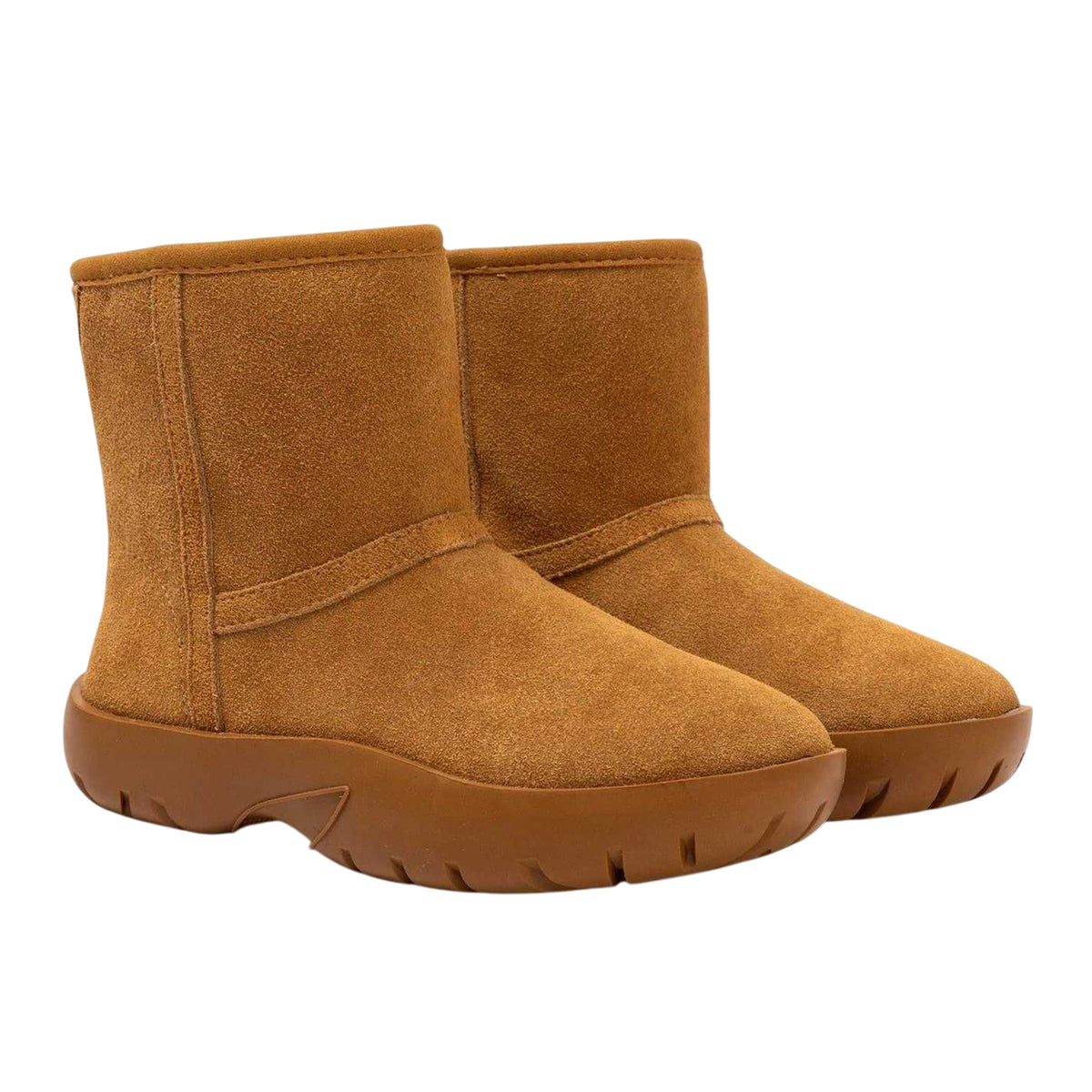 Chestnut - Front - Golddigga Womens-Ladies Suede Snug Fit Ankle Boots