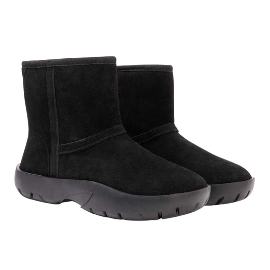 Black - Front - Golddigga Womens-Ladies Suede Snug Fit Ankle Boots