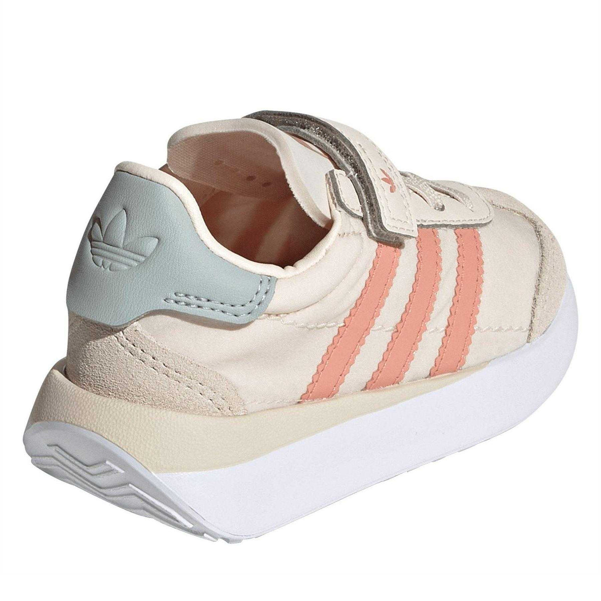 Wonder White - Back - Adidas Childrens-Kids Country XLG Leather Platform Trainers
