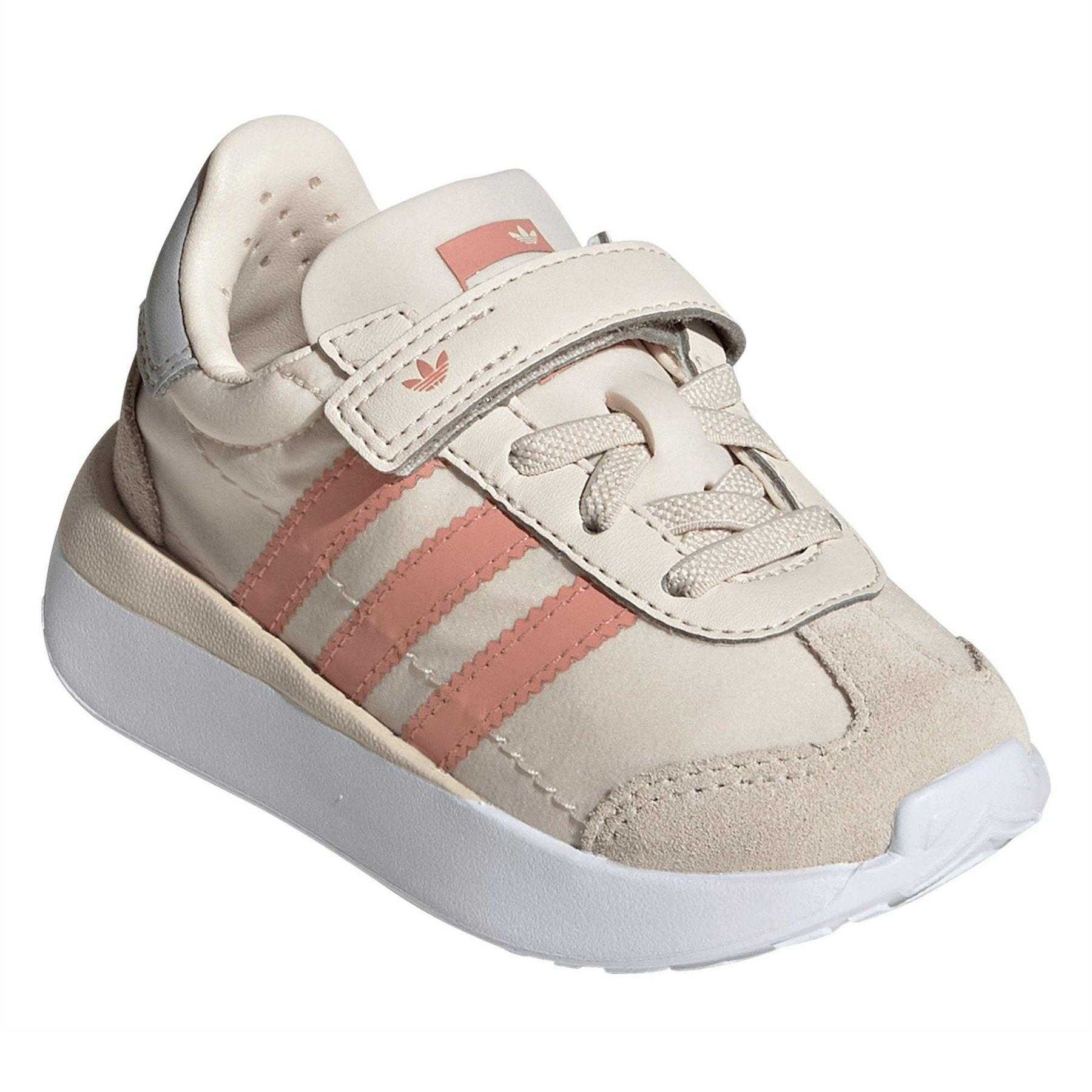 Wonder White - Front - Adidas Childrens-Kids Country XLG Leather Platform Trainers