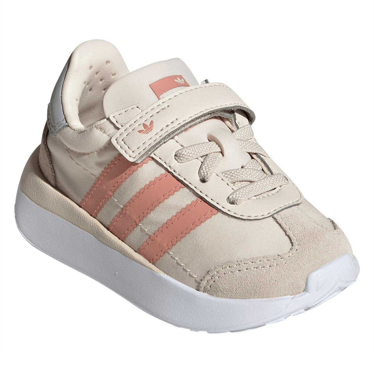 Wonder White - Front - Adidas Childrens-Kids Country XLG Leather Platform Trainers