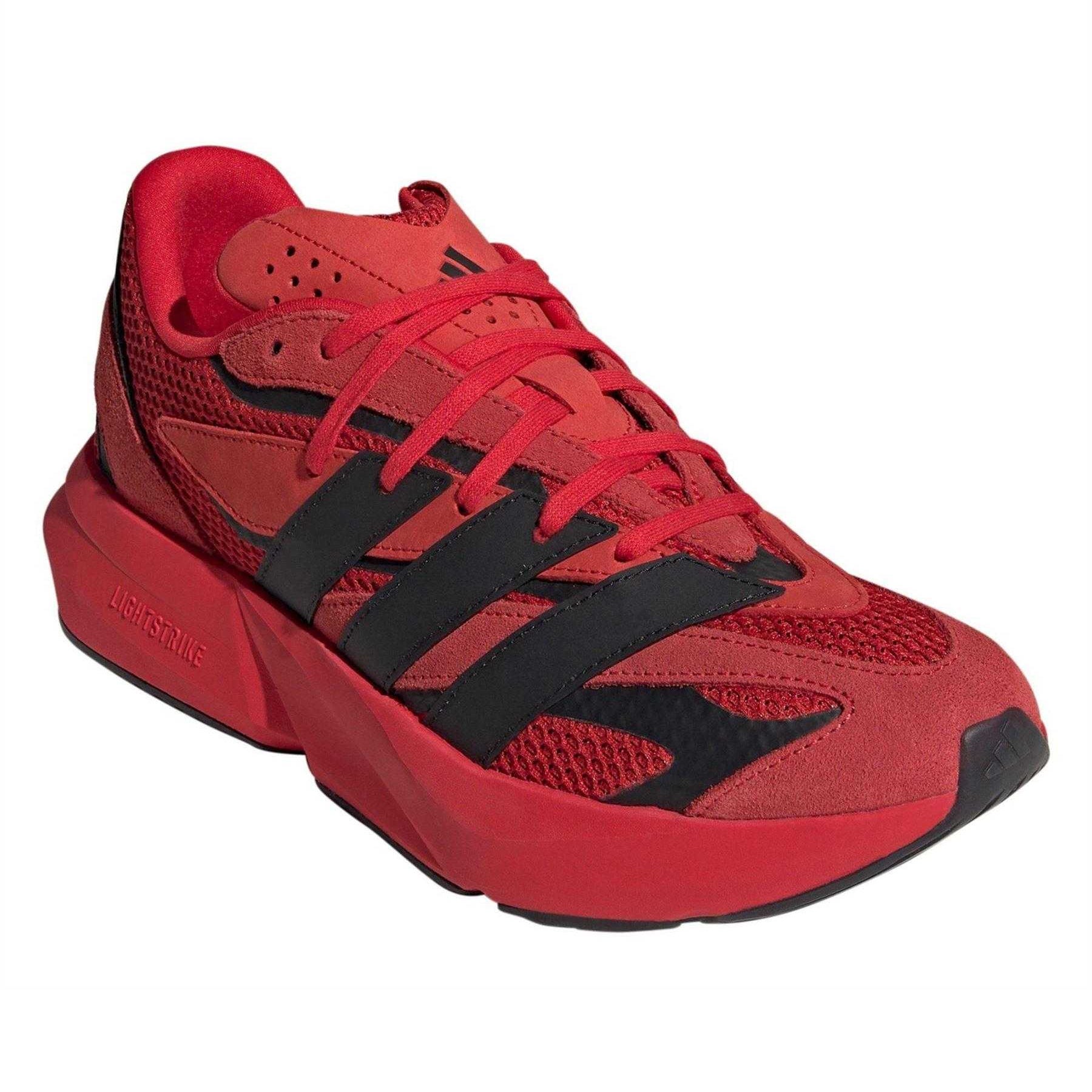 Better Scarlet - Front - Adidas Mens Logo Suede Trainers