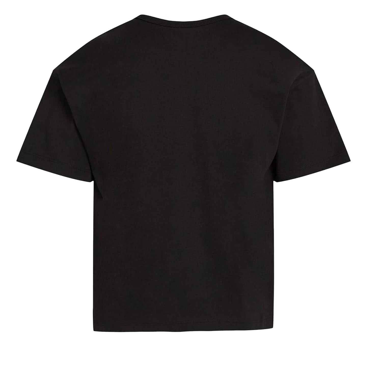 Black - Back - Calvin Klein Girls Glitter Logo Crew Neck T-Shirt