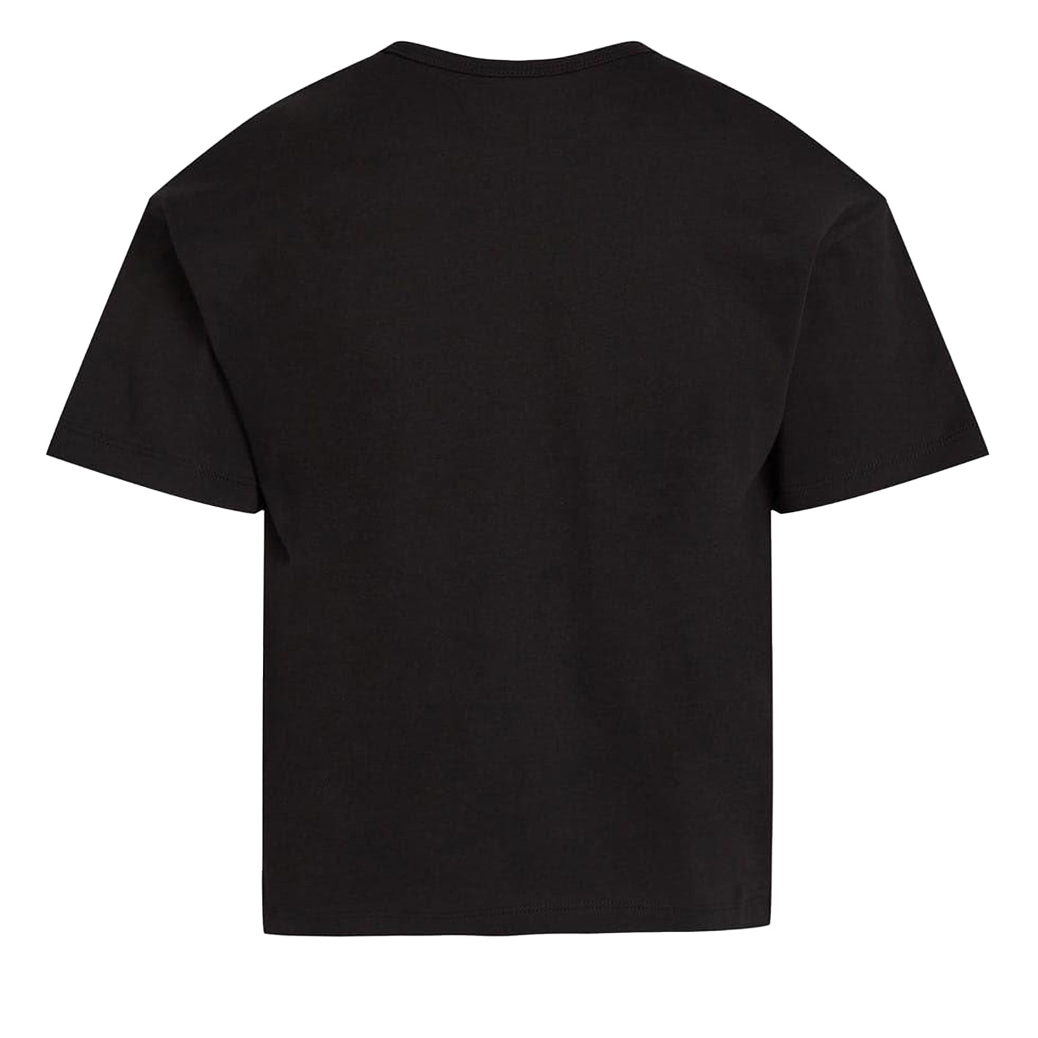 Black - Back - Calvin Klein Girls Glitter Logo Crew Neck T-Shirt