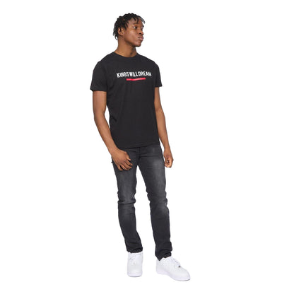 Black - Side - Kings Will Dream Mens Dollar Bill T-Shirt