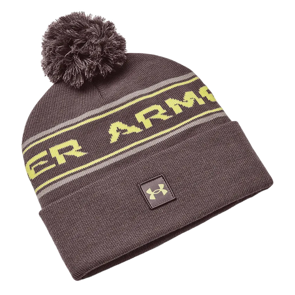 Grey - Front - Under Armour Mens Halftime Pom Pom Beanie