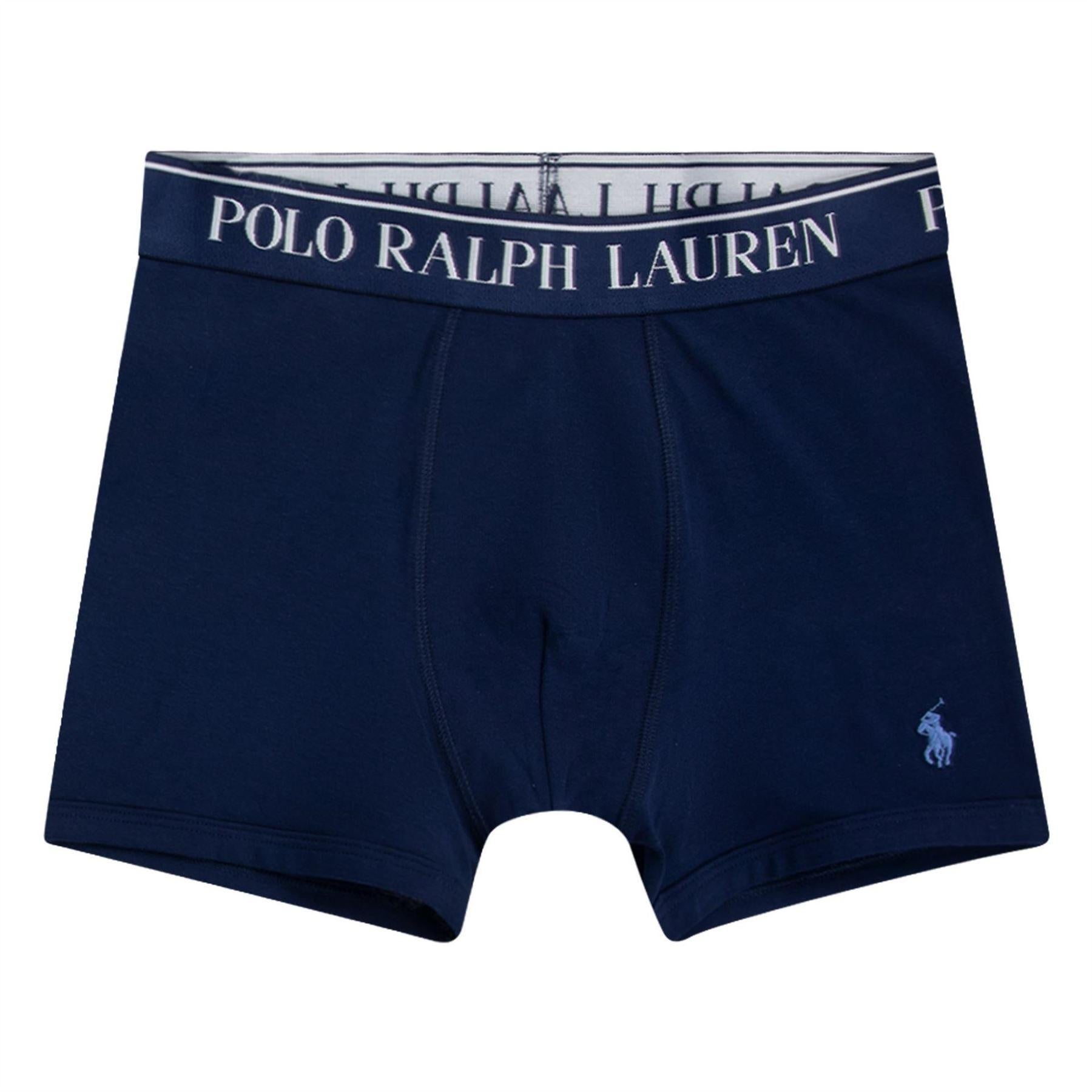 Blue - Back - Ralph Lauren Boys Boxer Briefs (Pack of 3)