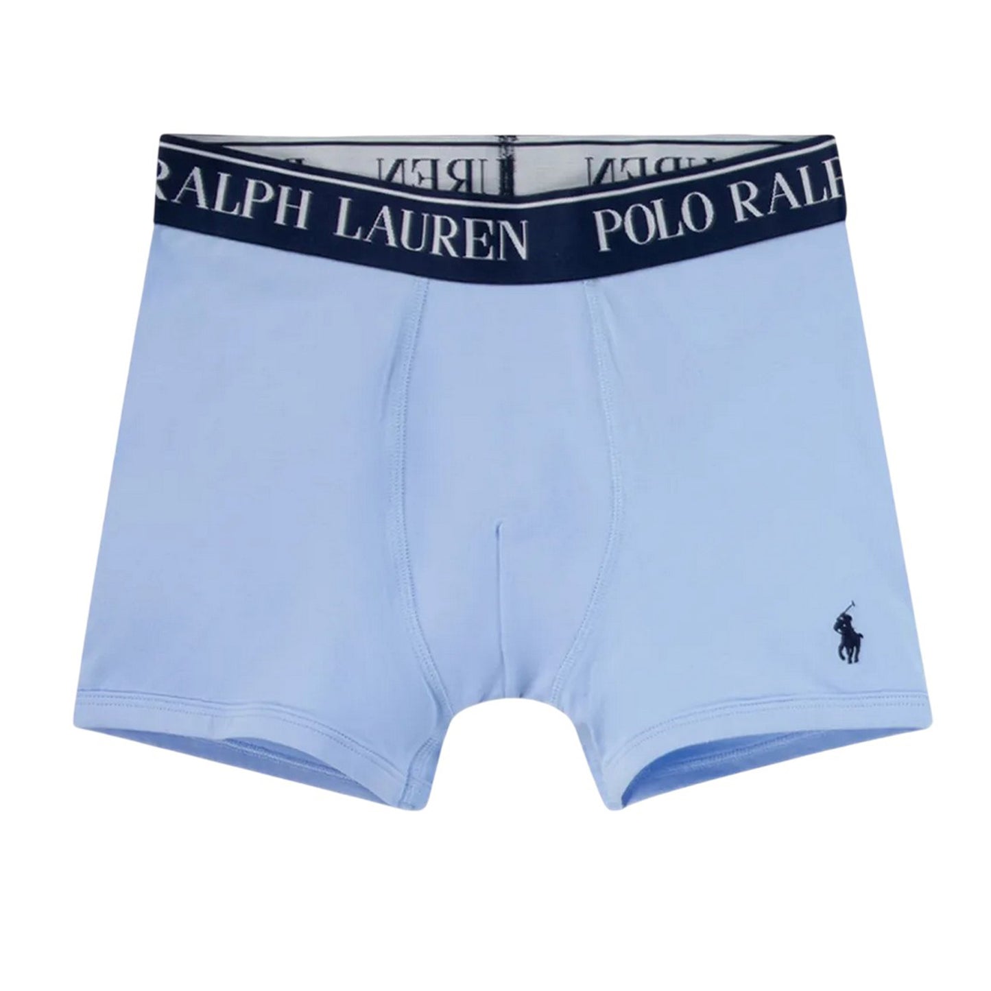 Blue - Side - Ralph Lauren Boys Boxer Briefs (Pack of 3)