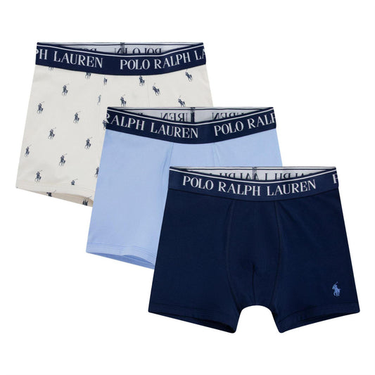 Blue - Front - Ralph Lauren Boys Boxer Briefs (Pack of 3)