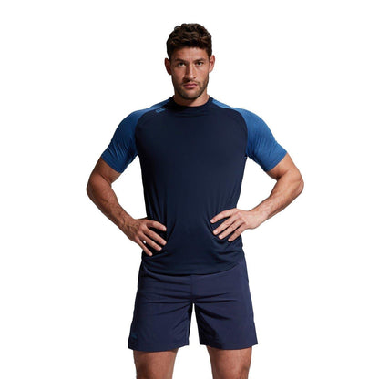 Navy Marl - Lifestyle - Canterbury Mens Elt Crew Neck Slim Raglan Athletic T-Shirt