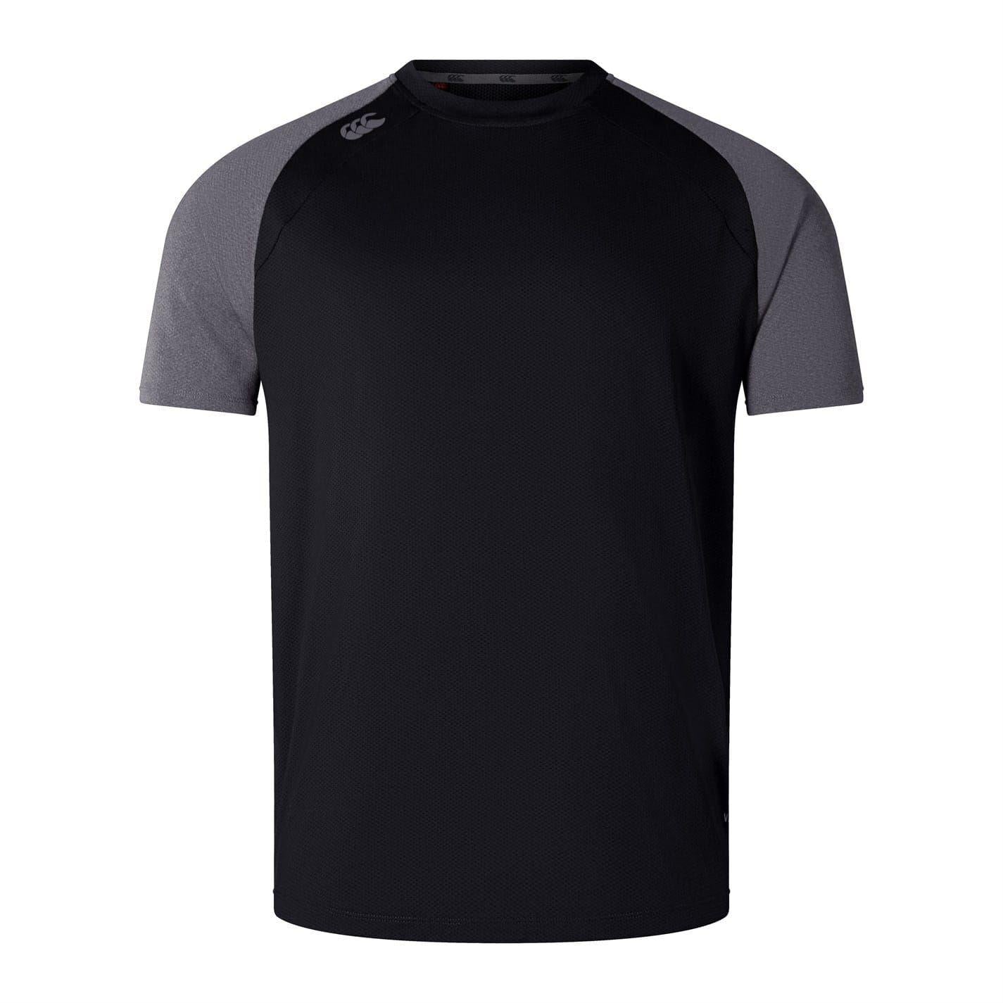 Black Marl - Front - Canterbury Mens Elt Crew Neck Slim Raglan Athletic T-Shirt