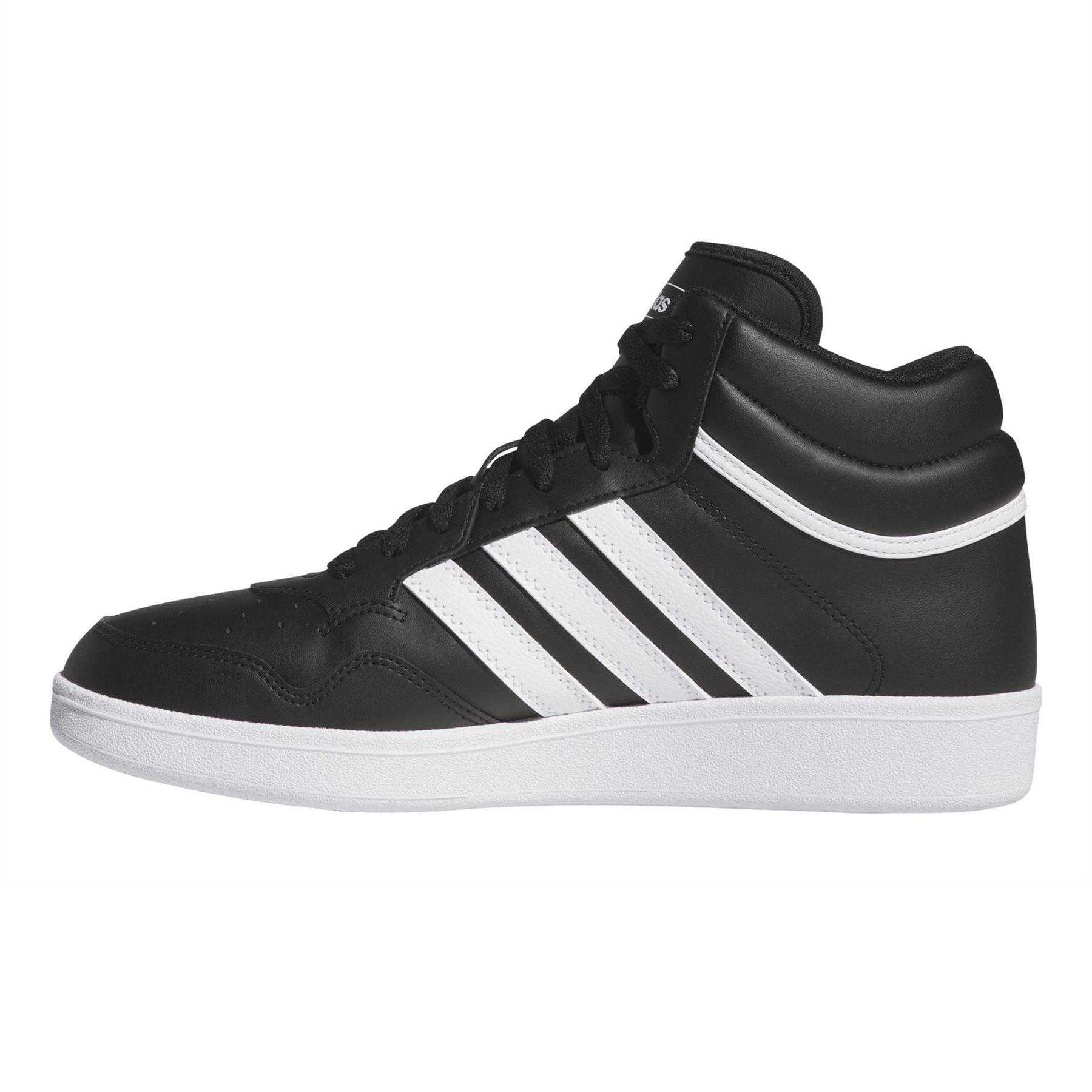 Core Black - Side - Adidas Womens-Ladies Hoops 4.0 Suede Trainers