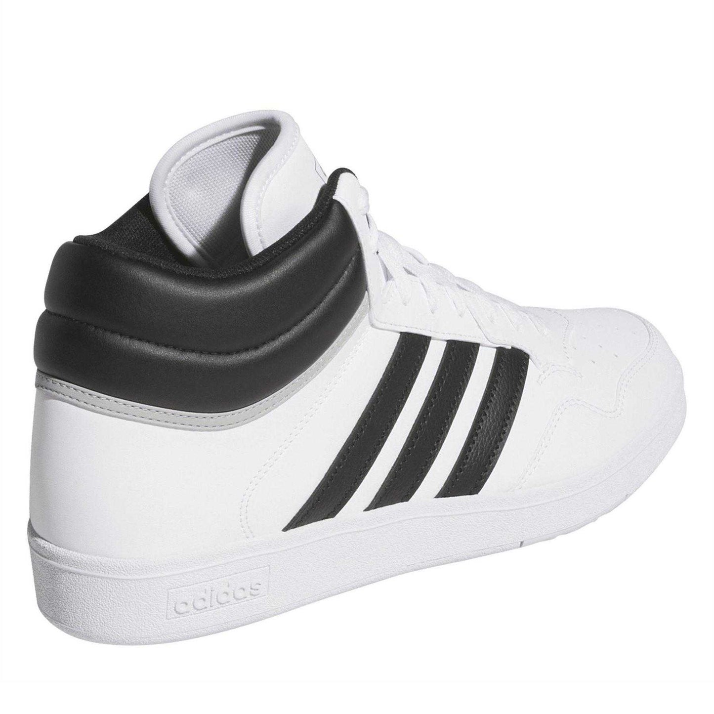 White - Back - Adidas Womens-Ladies Hoops 4.0 Suede Trainers