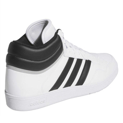 White - Back - Adidas Womens-Ladies Hoops 4.0 Suede Trainers