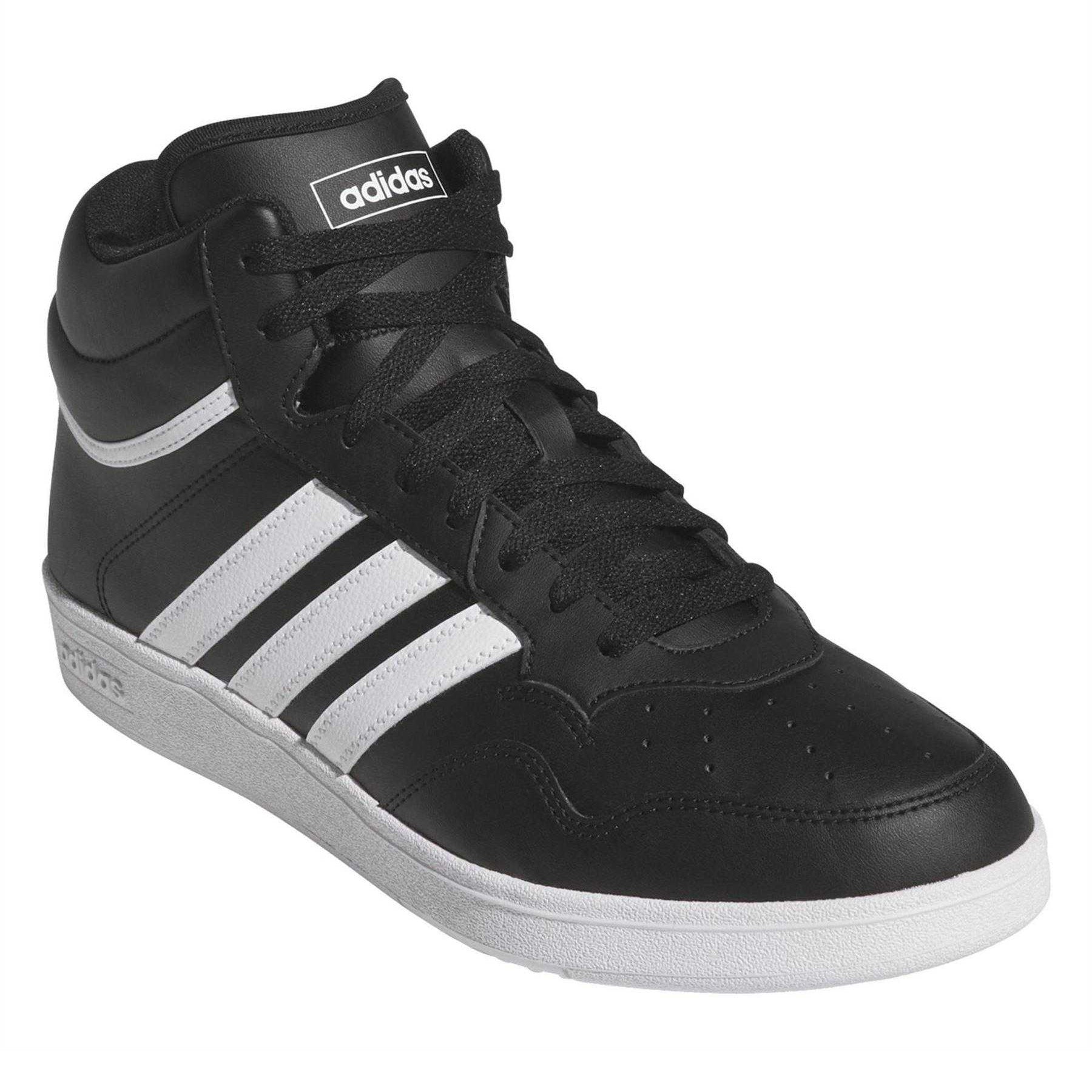Core Black - Front - Adidas Womens-Ladies Hoops 4.0 Suede Trainers