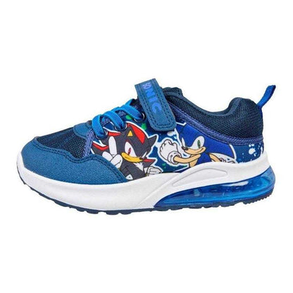 Blue - Back - Sonic The Hedgehog Childrens-Kids Light Up Trainers