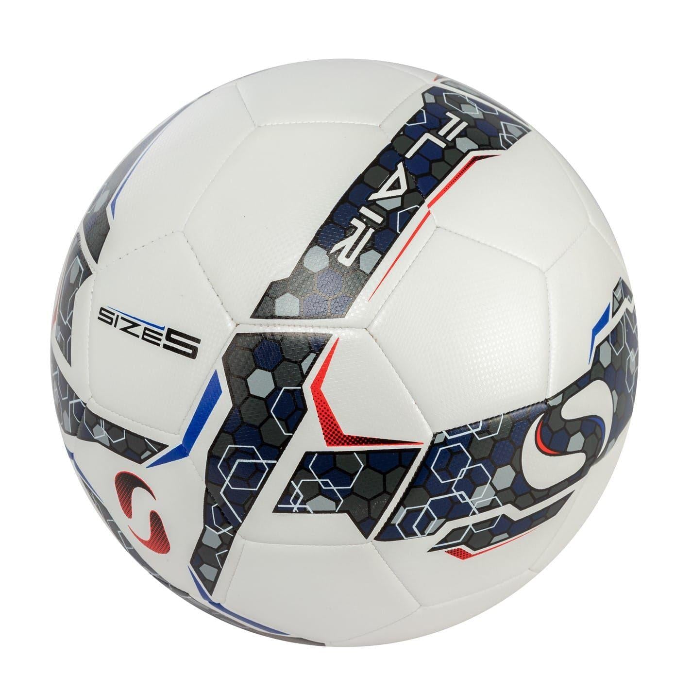 White-Black - Side - Sondico Childrens-Kids Geometric Hexagon Football