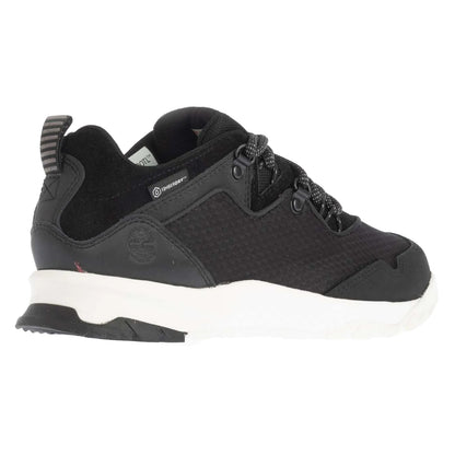 Black - Back - Timberland Womens-Ladies Lace Up Leather Low Waterproof Hiking Shoes
