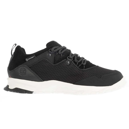 Black - Side - Timberland Womens-Ladies Lace Up Leather Low Waterproof Hiking Shoes