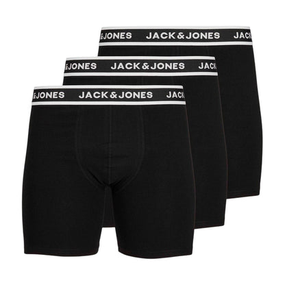 Black - Front - Jack And Jones Mens Plus Boxer Briefs (Pack of 3)