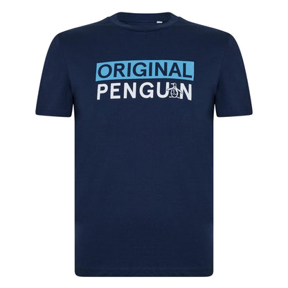 Yale Blue - Front - Original Penguin Mens Logo T-Shirt