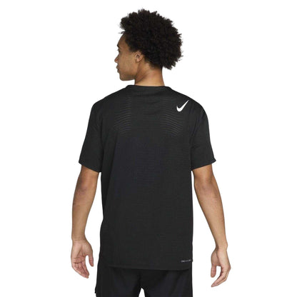 Black-White - Back - Nike Mens Aero Swoosh Short-Sleeved Top