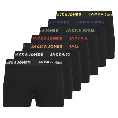 Black - Front - Jack And Jones Childrens-Kids Basic Boxer Briefs (Pack of 7)