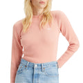 Pink - Side - Levis Womens-Ladies Ribbed Crew Neck Sweatshirt