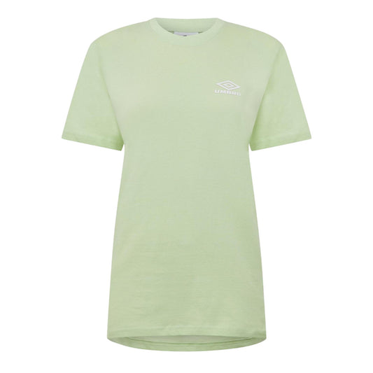 Seafoam-White - Front - Umbro Womens-Ladies Crew Neck Oversized T-Shirt