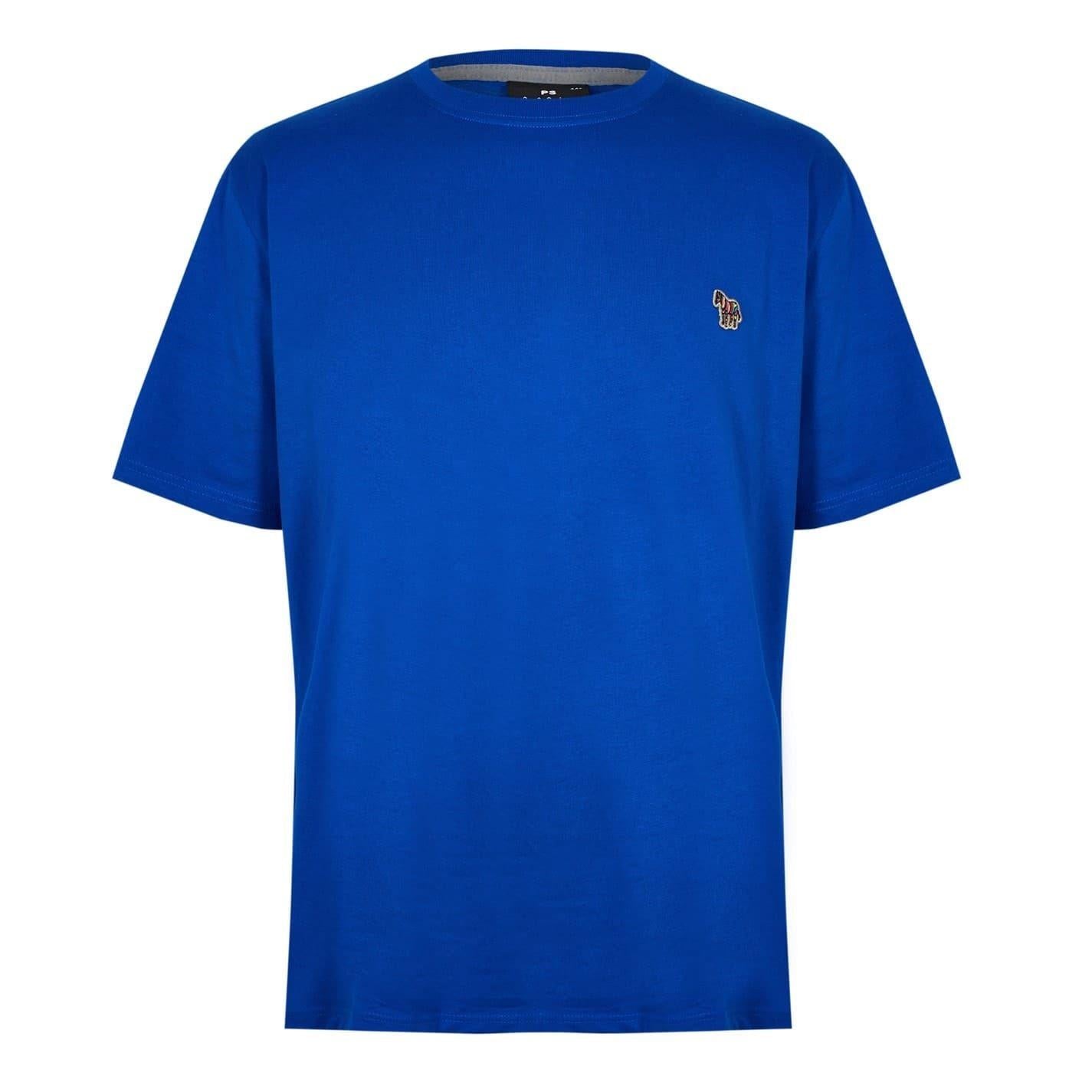 Royal Blue - Front - Paul Smith Mens Embroidered Motif Cotton T-Shirt