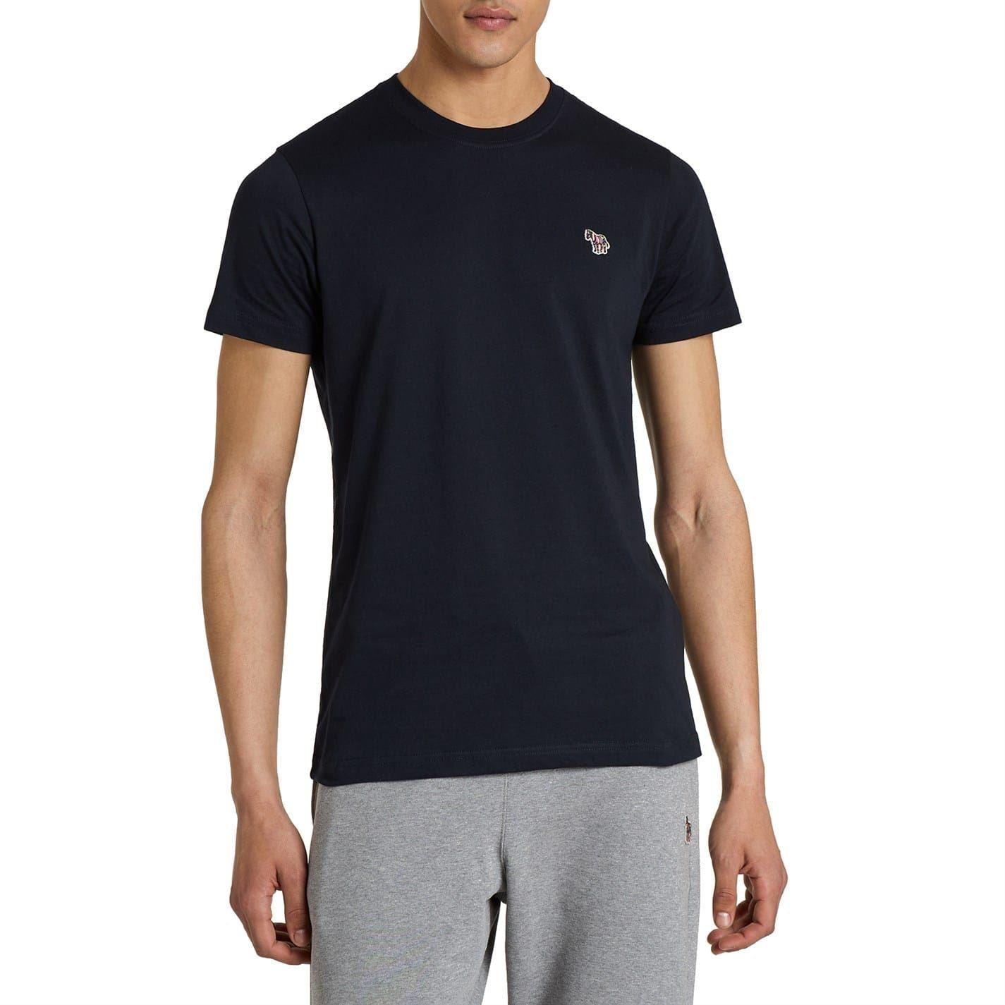 Navy - Front - Paul Smith Mens Embroidered Motif Cotton T-Shirt