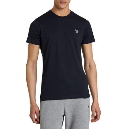 Navy - Front - Paul Smith Mens Embroidered Motif Cotton T-Shirt
