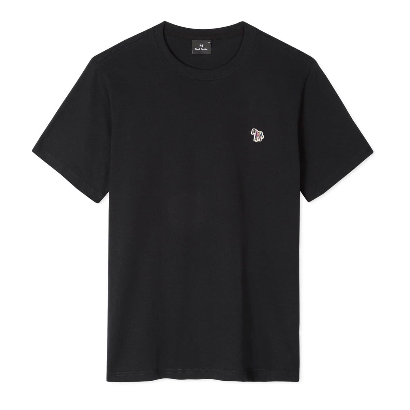 Black - Lifestyle - Paul Smith Mens Embroidered Motif Cotton T-Shirt