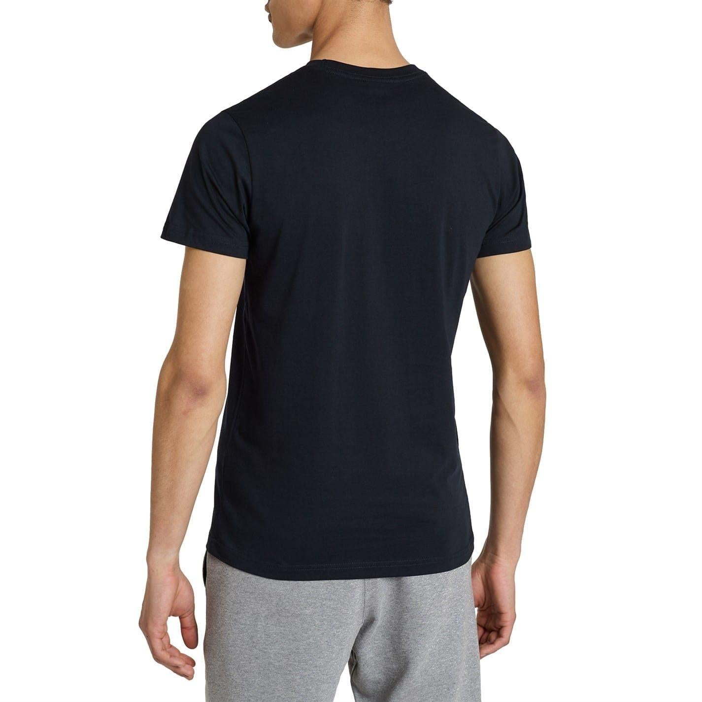 Navy - Back - Paul Smith Mens Embroidered Motif Cotton T-Shirt