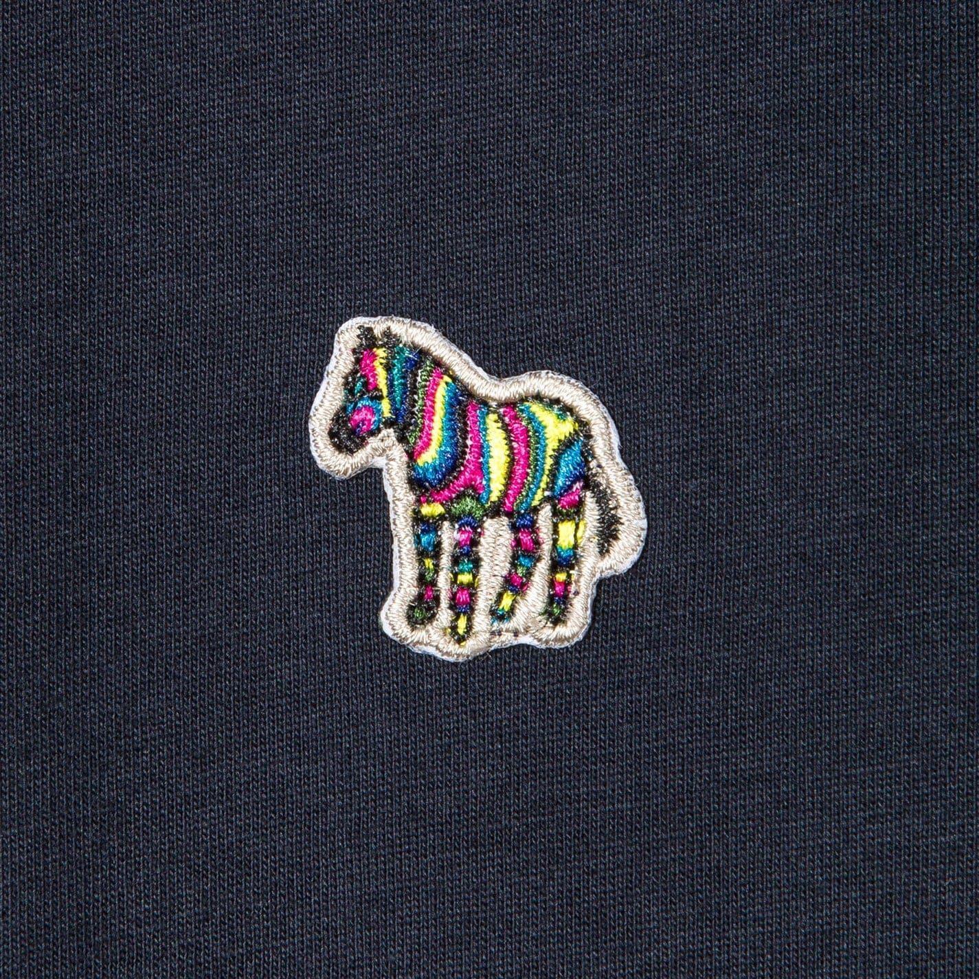 Navy - Pack Shot - Paul Smith Mens Embroidered Motif Cotton T-Shirt