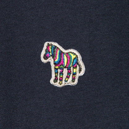Navy - Pack Shot - Paul Smith Mens Embroidered Motif Cotton T-Shirt
