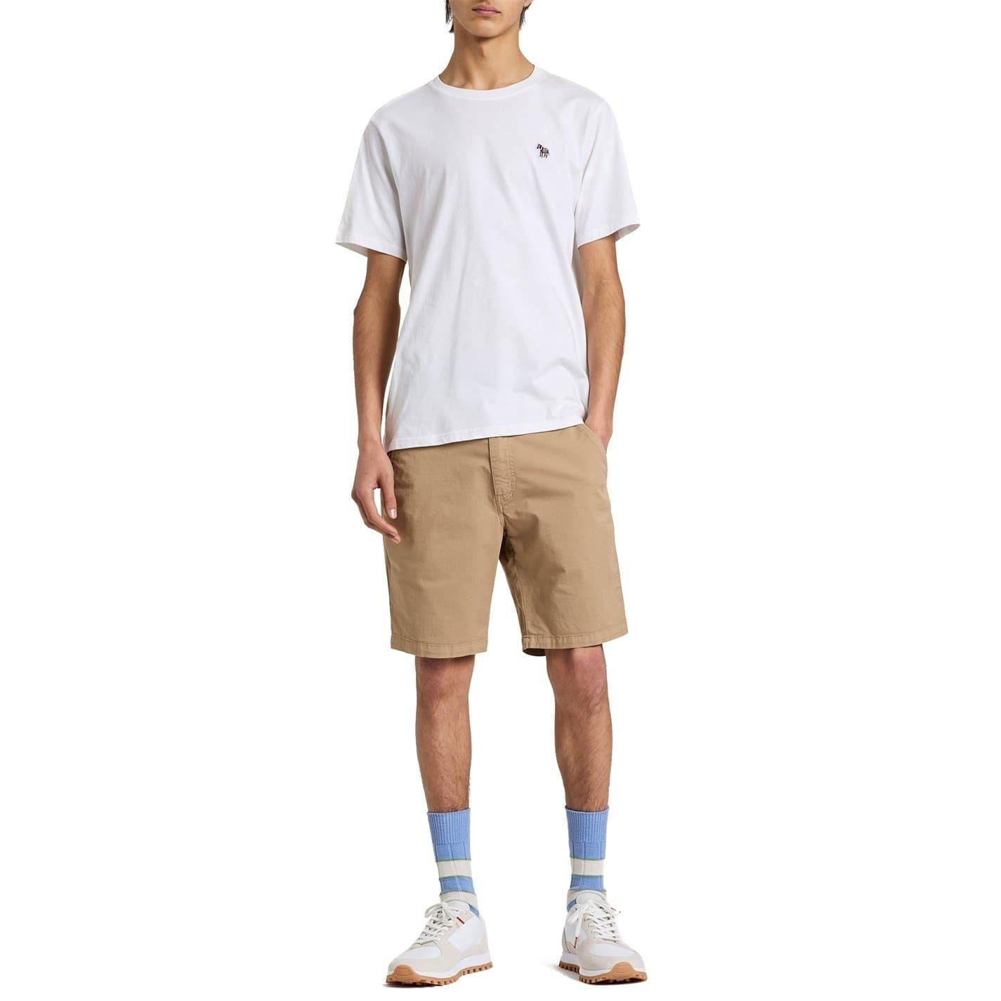 White - Side - Paul Smith Mens Embroidered Motif Cotton T-Shirt