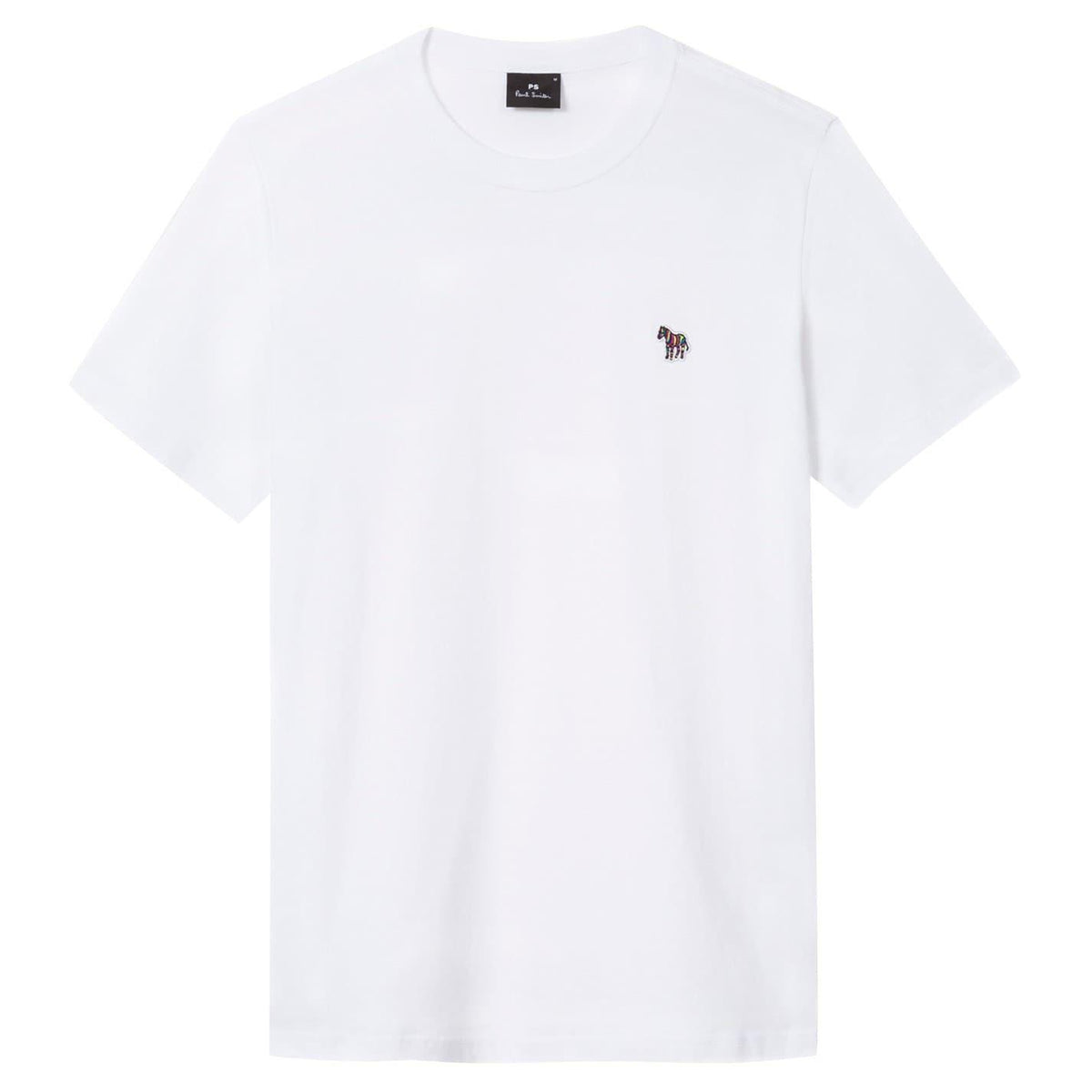 White - Lifestyle - Paul Smith Mens Embroidered Motif Cotton T-Shirt