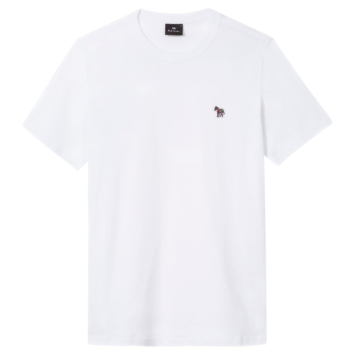 White - Lifestyle - Paul Smith Mens Embroidered Motif Cotton T-Shirt
