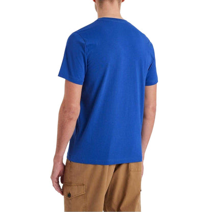 Dark Blue - Back - Paul Smith Mens Embroidered Motif Cotton T-Shirt