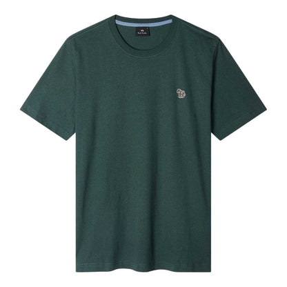 Dark Green - Front - Paul Smith Mens Embroidered Motif Cotton T-Shirt