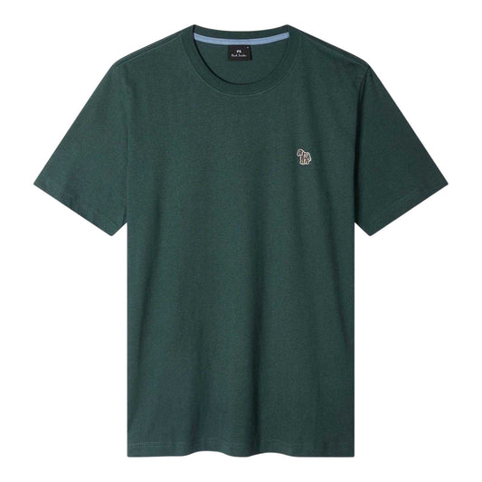 Dark Green - Front - Paul Smith Mens Embroidered Motif Cotton T-Shirt