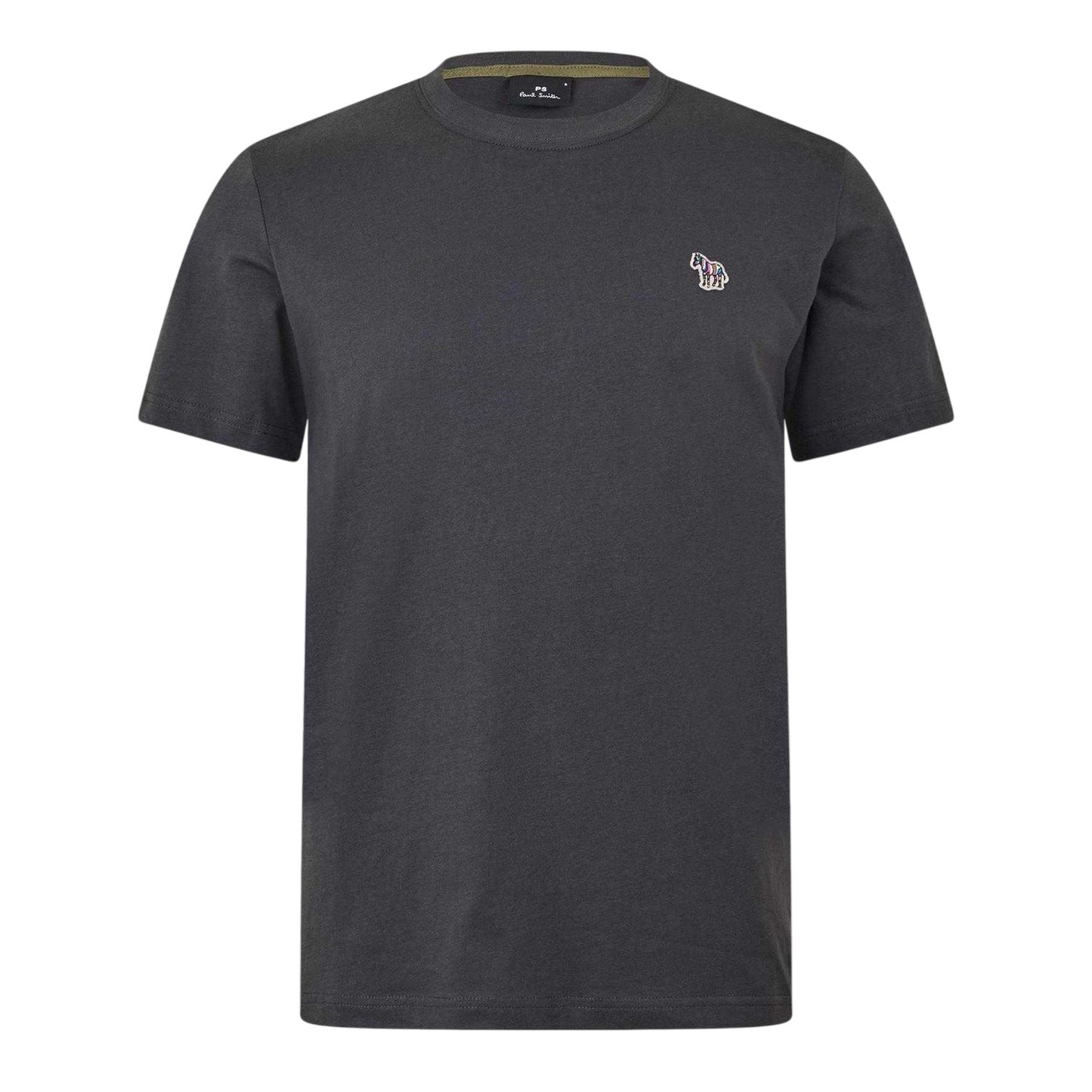 Grey - Front - Paul Smith Mens Embroidered Motif Cotton T-Shirt